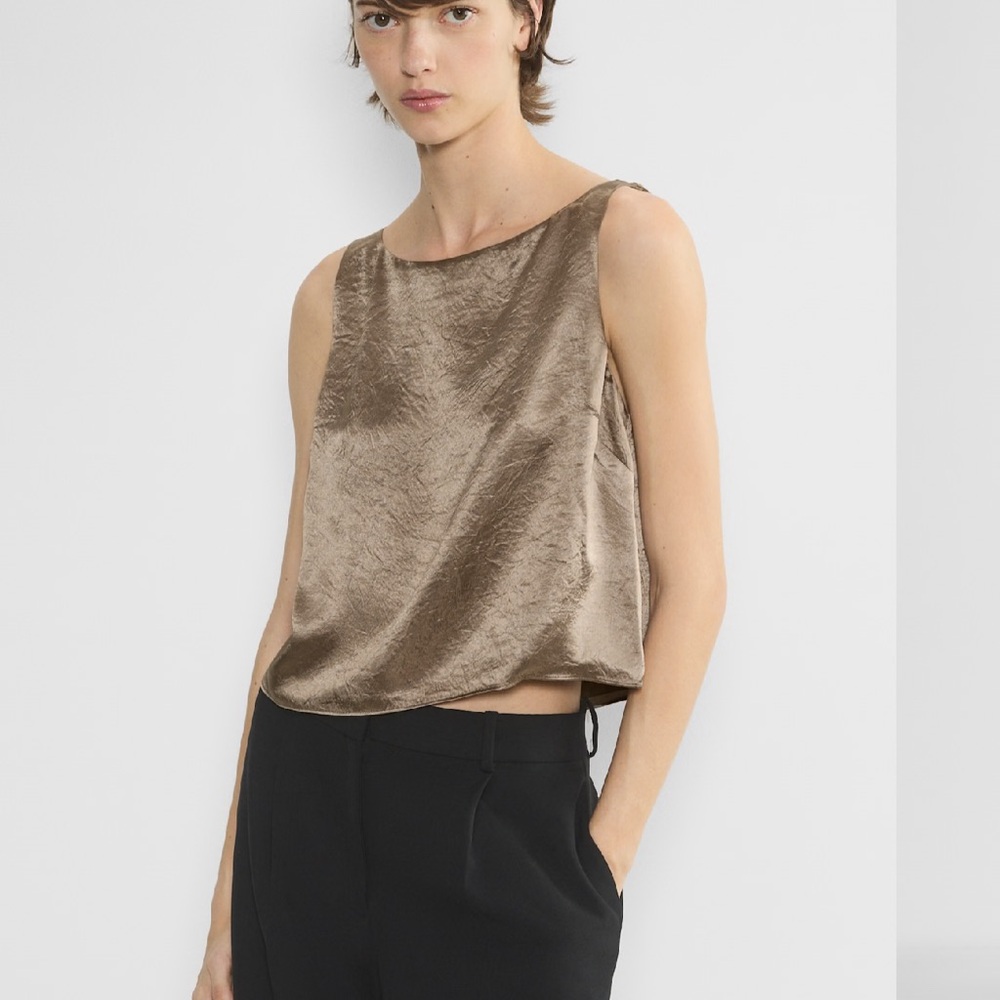 Elegant Brown Sleeveless Top